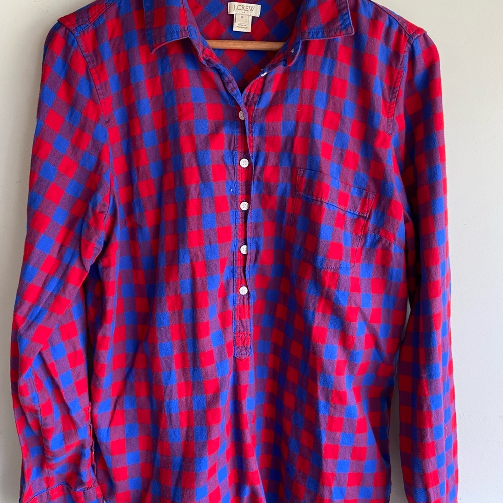 J. Crew Ruffle Classic Popover Shirt